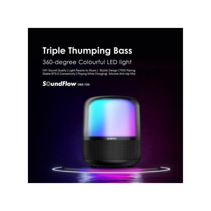 Brand New Oraimo Colorful Light Thumping Bass SoundFlow Wireless Soundbar