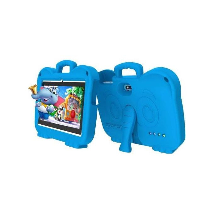 Brand New Atouch KT4 Pro Kids Tablet – 8GB RAM – 256GB ROM – 7" Display – WiFi Only – Elephant Case – Educational Apps – Purple/Blue